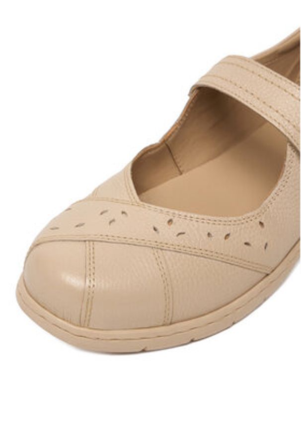 Go Soft Baleriny CEO-WI23-LENA-12 Beżowy. Kolor: beżowy. Materiał: skóra