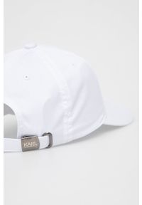 Karl Lagerfeld czapka kolor biały z nadrukiem. Kolor: biały. Wzór: nadruk #2