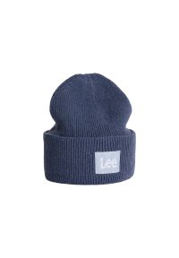 Lee - LEE BEANIE MĘSKA CZAPKA ZIMOWA LOGO PARRY BLUE LP514766. Sezon: zima