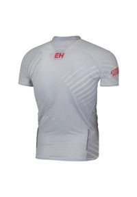 Koszulka biegowa męska z zamkiem i krótkim rękawem EXTREME HOBBY POLSKA PRIME. Kolor: biały. Materiał: poliester, elastan. Długość rękawa: krótki rękaw. Długość: krótkie. Sport: bieganie, kolarstwo #2