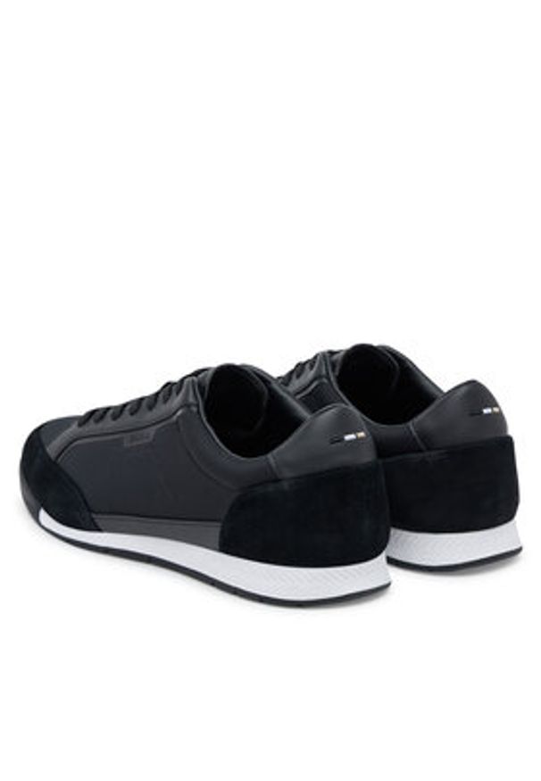 BOSS Sneakersy Nitan 50548864 Czarny. Kolor: czarny. Materiał: zamsz, skóra