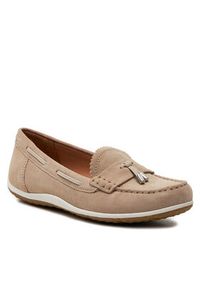 Geox Mokasyny D Vega Moc D35DNA 00022 C6738 Brązowy. Kolor: brązowy. Materiał: zamsz, skóra #6
