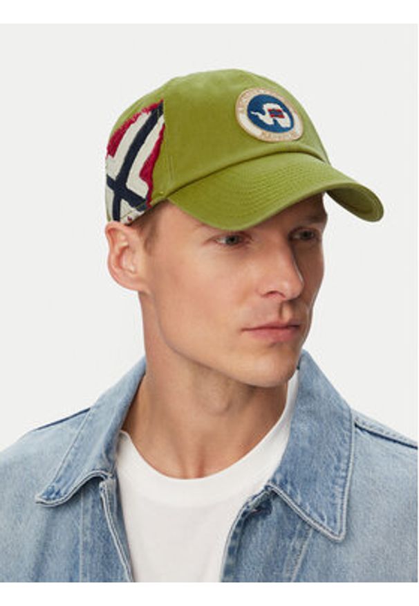 Napapijri Czapka z daszkiem F-Reflect NP0A4HNH Zielony. Kolor: zielony. Materiał: bawełna