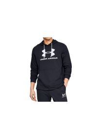 Bluza z kapturem męska Under Armour Sportstyle Terry Logo. Typ kołnierza: kaptur. Kolor: czarny. Materiał: materiał, bawełna