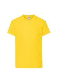 FRUIT OF THE LOOM - Oryginalna Koszulka Dla Dzieci. Kolor: żółty. Sport: turystyka piesza