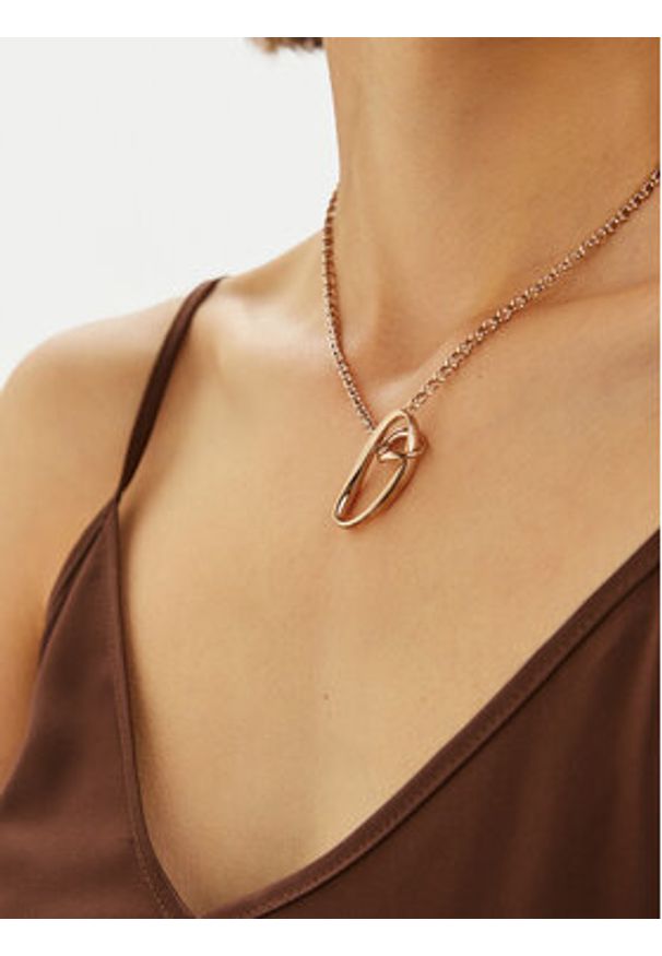 Calvin Klein Naszyjnik 35000355 Różowy. Materiał: metalowe. Kolor: różowy