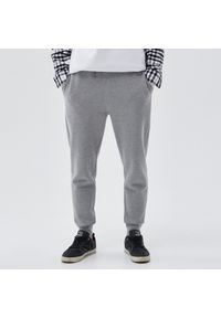 Cropp - Dzianinowe joggery regular - Jasny szary. Kolor: szary. Materiał: dzianina. Styl: klasyczny #1