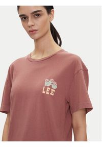 Lee T-Shirt Vintage 112363834 Różowy Relaxed Fit. Kolor: różowy. Materiał: bawełna. Styl: vintage #4
