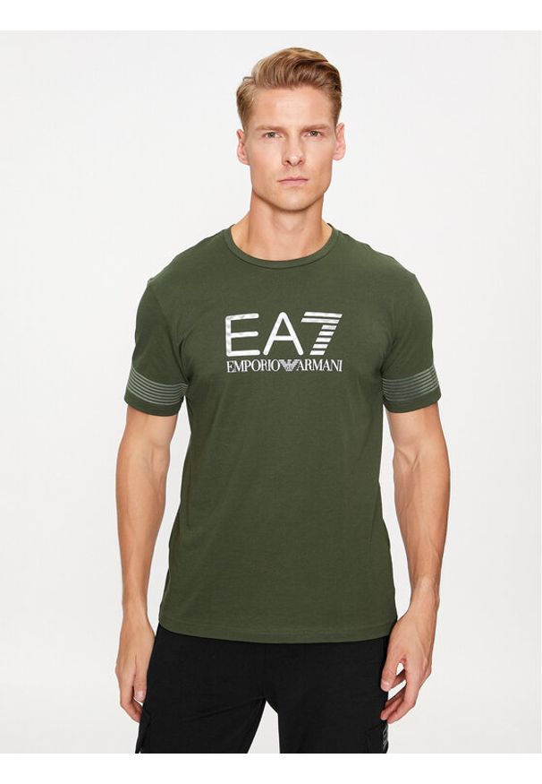 EA7 Emporio Armani T-Shirt 6RPT37 PJ3BZ 1845 Zielony Regular Fit. Kolor: zielony. Materiał: bawełna