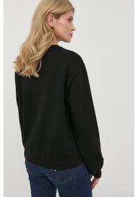Love Moschino bluza damski kolor czarny. Okazja: na co dzień. Kolor: czarny. Wzór: nadruk. Styl: casual