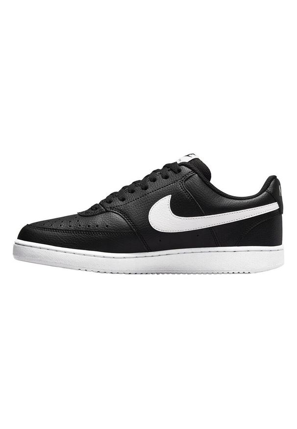 Nike - Męskie Buty Sportowe Court Vision Ze Skóry Syntetycznej. Kolor: czarny, biały, wielokolorowy. Materiał: syntetyk, skóra. Sezon: zima. Styl: sportowy