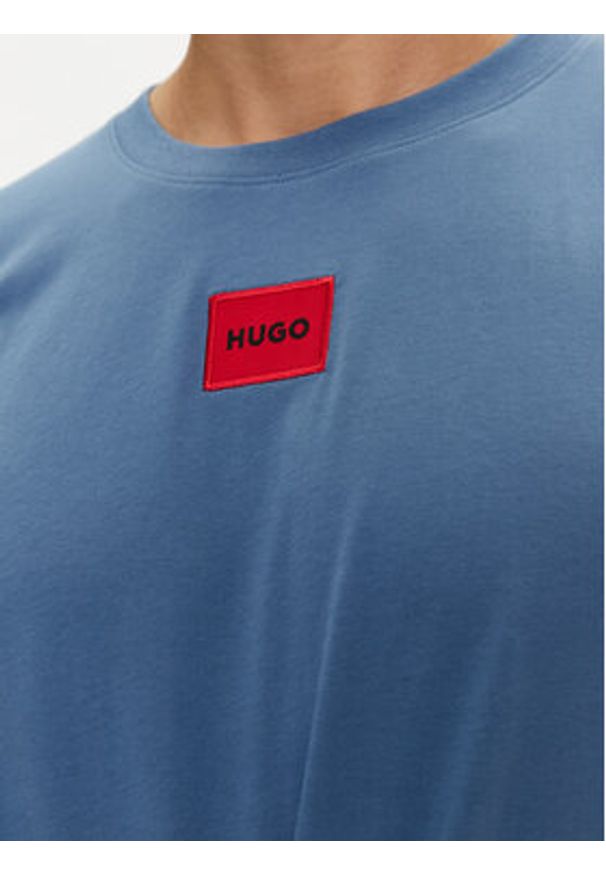 Hugo T-Shirt Diragolino212 50447978 Niebieski Regular Fit. Kolor: niebieski. Materiał: bawełna