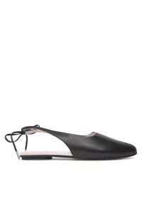 Calvin Klein Sandały Ballerina Sling Back Lth HW0HW02655 Czarny. Kolor: czarny. Materiał: skóra