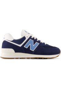 Buty Męskie New Balance U574BU2 niebieskie. Okazja: na co dzień. Kolor: niebieski. Materiał: guma, zamsz, skóra, materiał, syntetyk. Szerokość cholewki: normalna. Model: New Balance 574