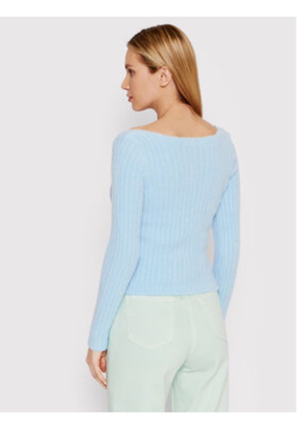 DeeZee Sweter Delaware AL002 Niebieski Regular Fit. Kolor: niebieski. Materiał: syntetyk