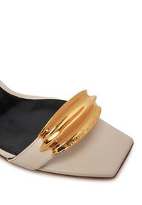 Elisabetta Franchi Sandały SA45L52E2 Écru. Materiał: skóra