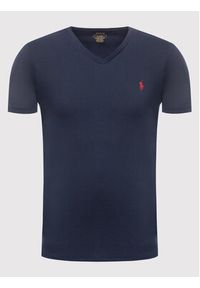 Polo Ralph Lauren T-Shirt 710671453091 Granatowy Custom Slim Fit. Typ kołnierza: polo. Kolor: niebieski. Materiał: bawełna #3