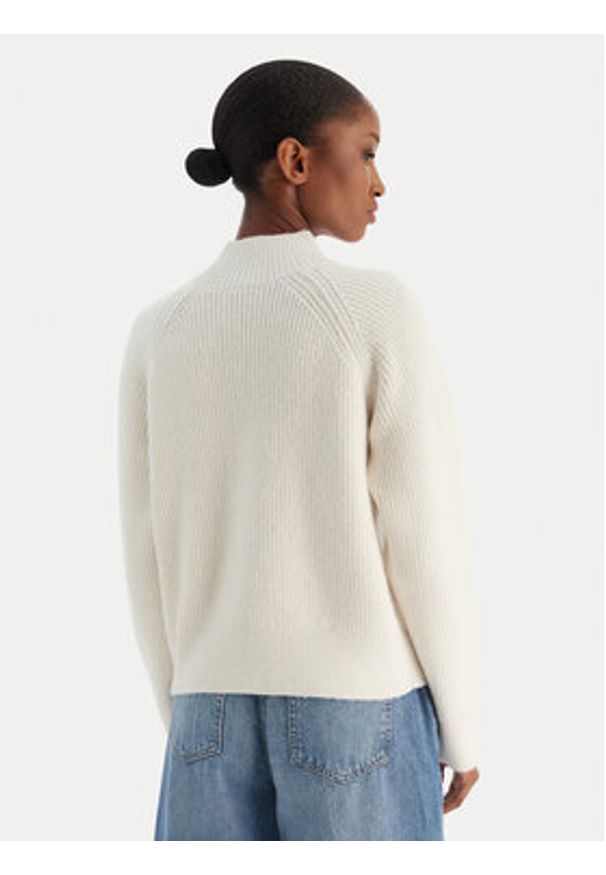 Calvin Klein Jeans Sweter Woolen Stitch LV044D372G Biały Regular Fit. Kolor: biały. Materiał: syntetyk