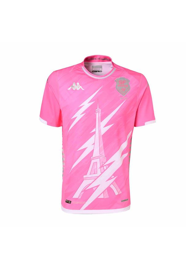 Kappa - Koszulka domowa Stade Français Kombat Pro 2023/24. Kolor: różowy