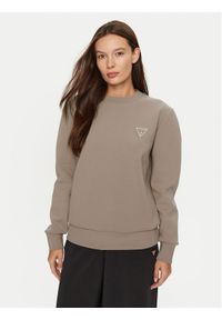 Guess Bluza Ann V4BQ23 KBCK2 Brązowy Regular Fit. Kolor: brązowy. Materiał: bawełna, syntetyk