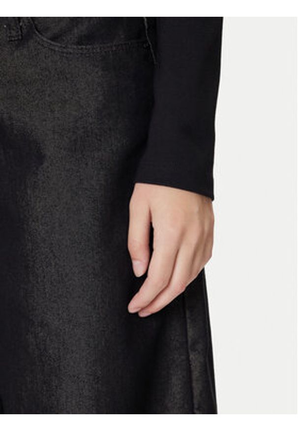 Karl Lagerfeld Jeans Golf A4W17015 Czarny Slim Fit. Typ kołnierza: golf. Kolor: czarny. Materiał: wiskoza