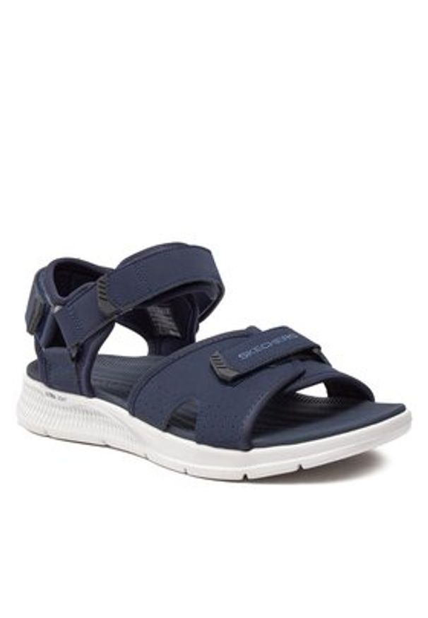 skechers - Skechers Sandały Go Consistent Sandal-Tributary 229097/NVBK Granatowy. Kolor: niebieski. Materiał: skóra
