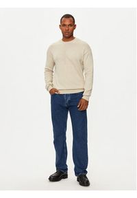 Calvin Klein Jeans Sweter Intrasia J30J326453 Beżowy Slim Fit. Kolor: beżowy. Materiał: bawełna #3