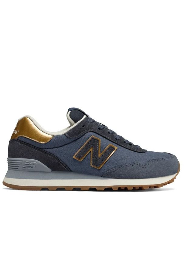 Buty New Balance WL515FNE - niebieskie. Okazja: na co dzień. Kolor: niebieski. Materiał: guma, zamsz, materiał, syntetyk. Szerokość cholewki: normalna