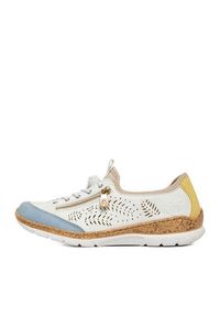 Rieker Półbuty N42K6-80 Biały. Kolor: biały. Materiał: materiał #7