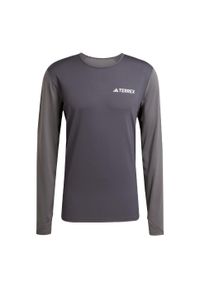 Adidas - Koszulka z długim rękawem Multi Synthetic Base Layer. Kolor: szary. Długość rękawa: długi rękaw. Technologia: ClimaCool (Adidas). Długość: długie. Sport: turystyka piesza