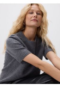 Reserved - Wełniany sweter - szary. Kolor: szary. Materiał: wełna