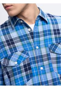Big-Star - Koszula męska z linii Authentic w kratę niebieska Kilarsi 402. Typ kołnierza: kołnierzyk klasyczny. Kolor: niebieski. Materiał: jeans, materiał, bawełna. Długość rękawa: długi rękaw. Długość: długie. Sezon: lato. Styl: klasyczny #5