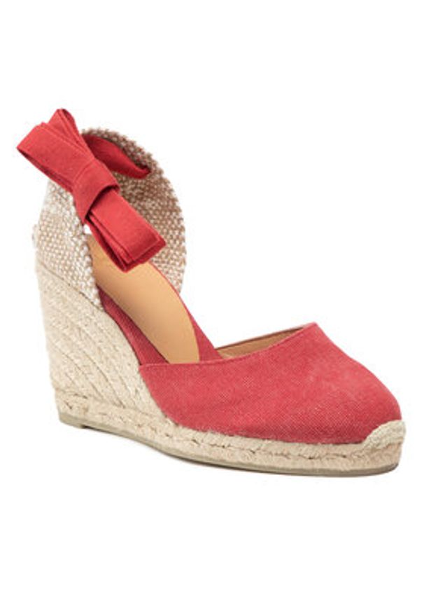 Castañer Espadryle Carina/8/002 021642-604 Czerwony. Kolor: czerwony. Materiał: materiał