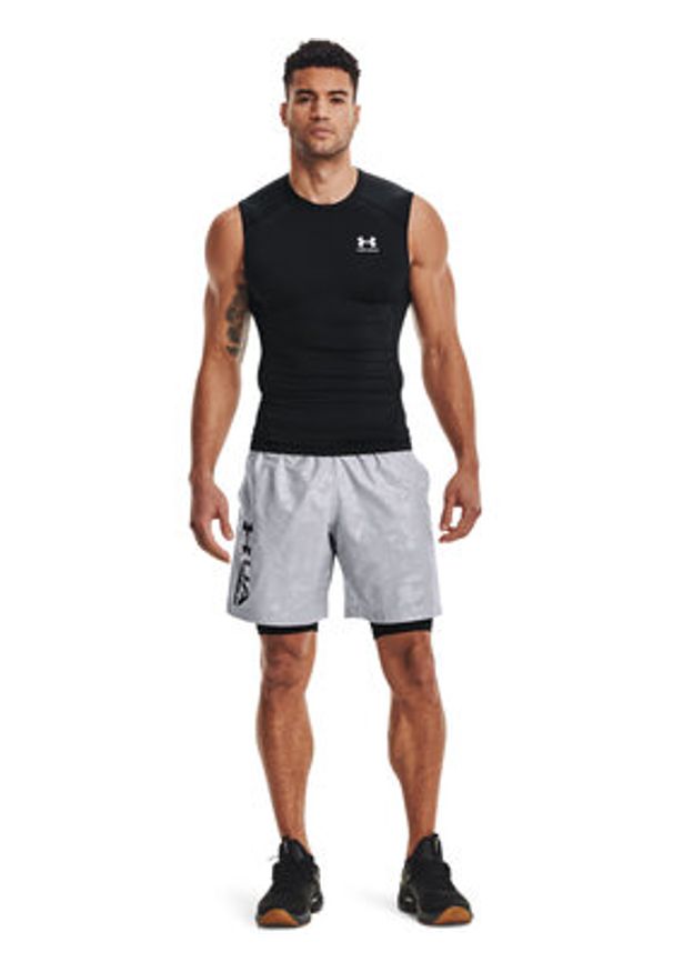 Under Armour Koszulka techniczna HeatGear® 1361522 Czarny Slim Fit. Kolor: czarny. Materiał: syntetyk