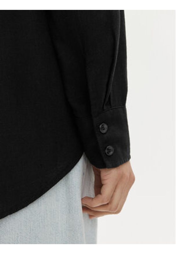 Vero Moda Koszula Linn 10305085 Czarny Relaxed Fit. Kolor: czarny. Materiał: len, wiskoza