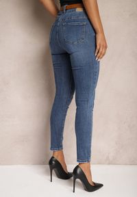 Renee - Niebieskie Jeansy Skinny z Paskiem z Małą Saszetką Nevliana. Okazja: na co dzień. Stan: podwyższony. Kolor: niebieski. Styl: elegancki, casual #2