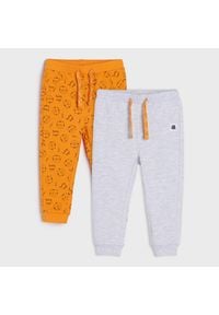 Sinsay - Spodnie dresowe 2 pack - Pomarańczowy. Kolor: pomarańczowy. Materiał: dresówka #1