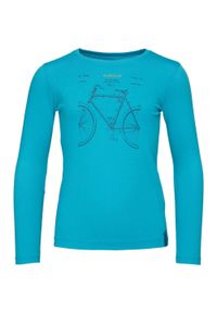 Lowa - Dziecięcy t-shirt LOAP Buvon Blue długi rękaw 134-140. Kolor: niebieski. Materiał: bawełna. Długość rękawa: długi rękaw. Długość: długie