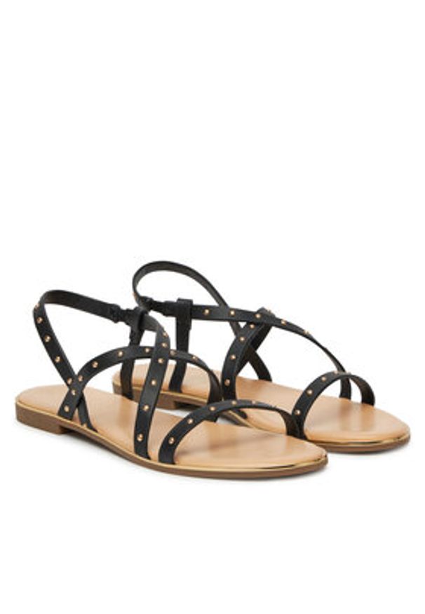 ONLY Shoes Sandały Onlmari-4 Pu Studs 15342339 Czarny. Kolor: czarny. Materiał: skóra