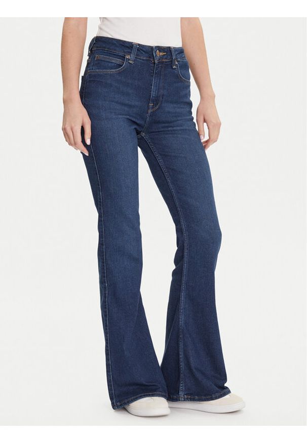 Lee Jeansy Breese 112354456 Granatowy Bootcut Fit. Kolor: niebieski