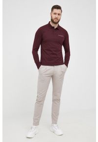 Marc O'Polo spodnie męskie kolor szary proste. Kolor: szary. Materiał: tkanina, bawełna #2