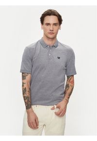 Wrangler Polo Refined 112350390 Niebieski Regular Fit. Typ kołnierza: polo. Kolor: niebieski. Materiał: bawełna