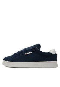 Tommy Jeans Sneakersy Tjm Leather Low Cupsole Suede EM0EM01375 Granatowy. Kolor: niebieski. Materiał: skóra, zamsz