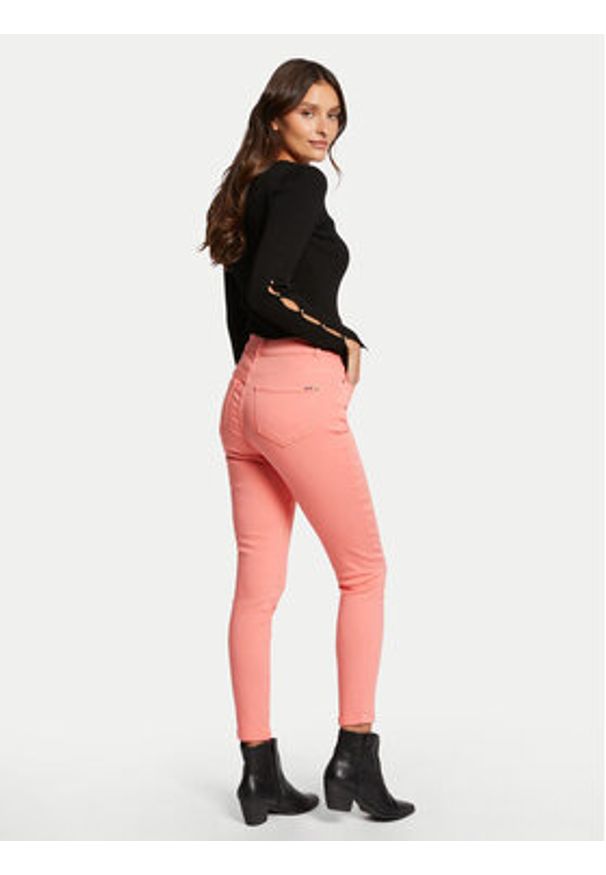 Morgan Jeansy 241-POLIA1 Koralowy Skinny Fit. Kolor: pomarańczowy