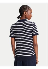 TOMMY HILFIGER - Tommy Hilfiger Polo Fine WW0WW41474 Granatowy Regular Fit. Typ kołnierza: polo. Kolor: niebieski. Materiał: bawełna #4