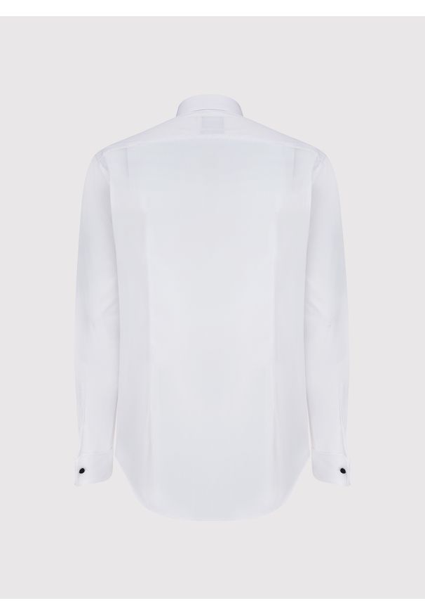 Pako Lorente - PAKO LORENTE - Biała koszula na spinki. Kolor: biały. Materiał: bawełna. Długość rękawa: długi rękaw. Długość: długie. Styl: elegancki