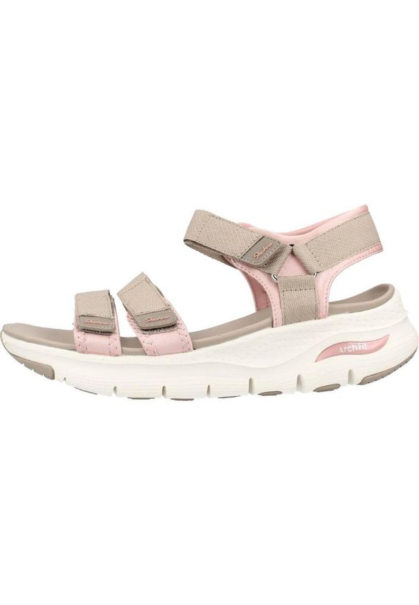 skechers - Sandały Skechers Model 119305s Kolor Brązowy. Kolor: brązowy. Materiał: tkanina. Sezon: lato