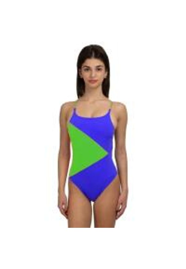 TURBO - Turbo Damski Kostium Kąpielowy Island – Niebiesko-Zielony – Rozmiar 34. Kolor: wielokolorowy, niebieski, zielony. Materiał: materiał. Wzór: kolorowy