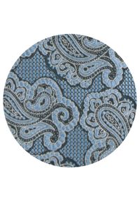 Krawat Męski - Angelo di Monti - Niebieski z Dużym Wzorem. Kolor: niebieski. Materiał: tkanina. Styl: elegancki, wizytowy #2