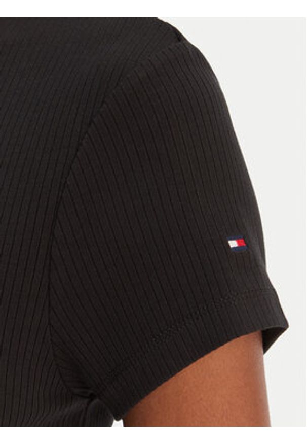 TOMMY HILFIGER - Tommy Hilfiger Sukienka codzienna WW0WW47860 Czarny Slim Fit. Okazja: na co dzień. Kolor: czarny. Materiał: wiskoza. Typ sukienki: proste. Styl: casual